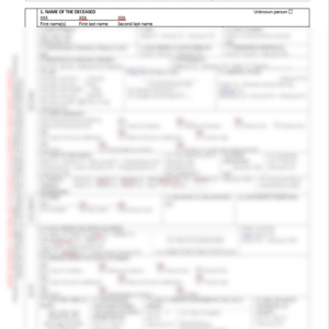 Death record (certificado de defunción) - Mexico