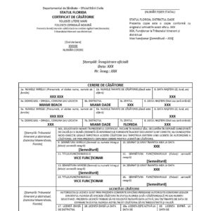Marriage Record_EN-RO Florida 2017