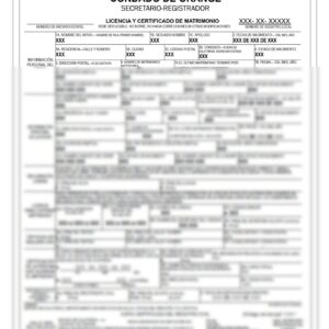 California marriage cert - Orange County - Spanish